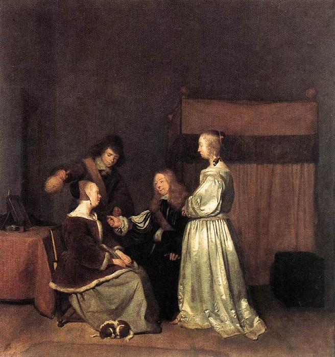 TERBORCH, Gerard The Visit qet